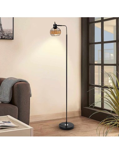 Lampadaire en Rotin Inox | FLEXIO Véritable concentré