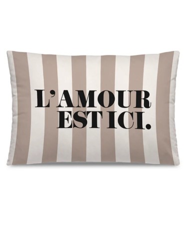 Coussin extérieur l’amour est ici 40x 60cm prix