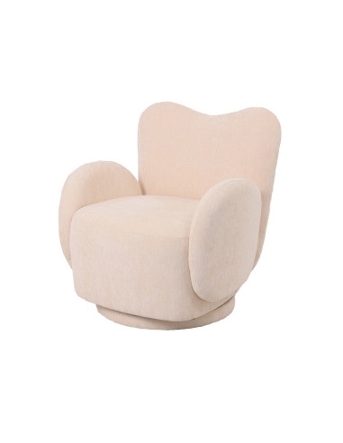 Fauteuil pivotant velours tissé L78 P76 H80cm prix